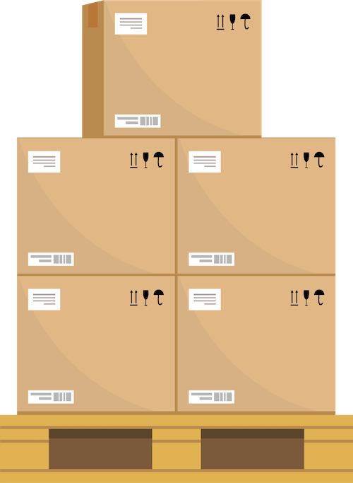 商品を発送しているイラスト